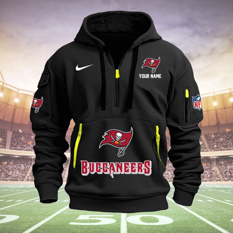 Tampa Bay Buccaneers Quarter Zip Hoodie 1