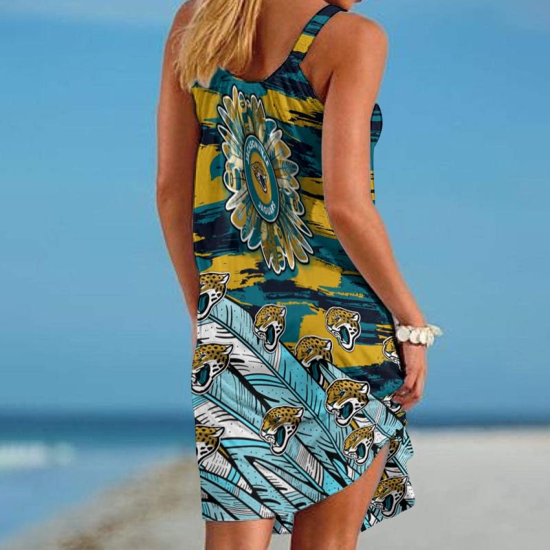 Jacksonville Jaguars Beach Dress Back