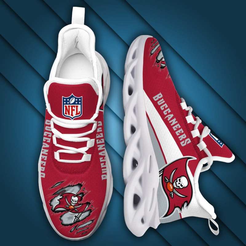 Tampa Bay Buccaneers Yezy Running Sneakers - Side View
