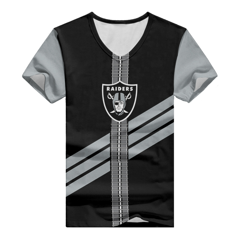 Las Vegas Raiders V-neck T-shirt Back View