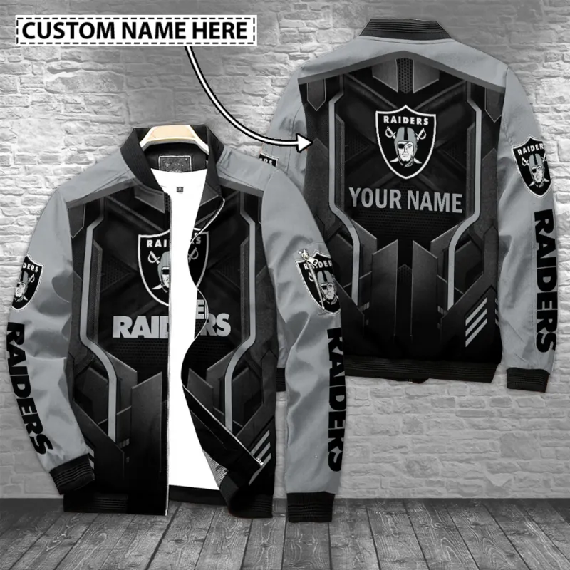 Las Vegas Raiders Personalized Bomber Jacket