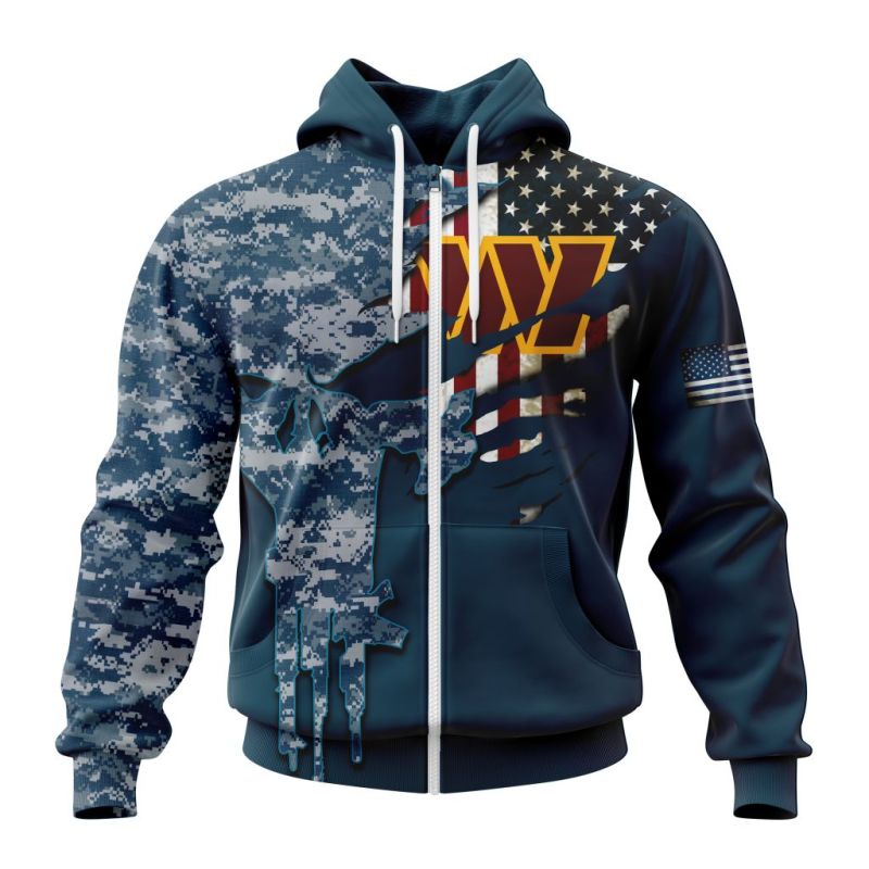 Washington Commanders Hoodie Zip Front