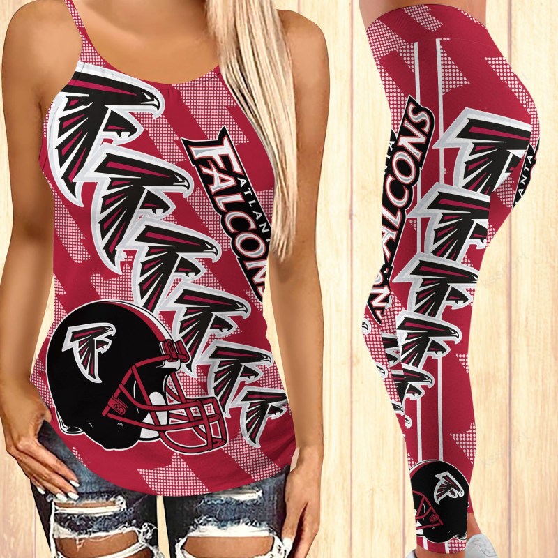 Atlanta Falcons Leggings And Cross Tank Top BG02