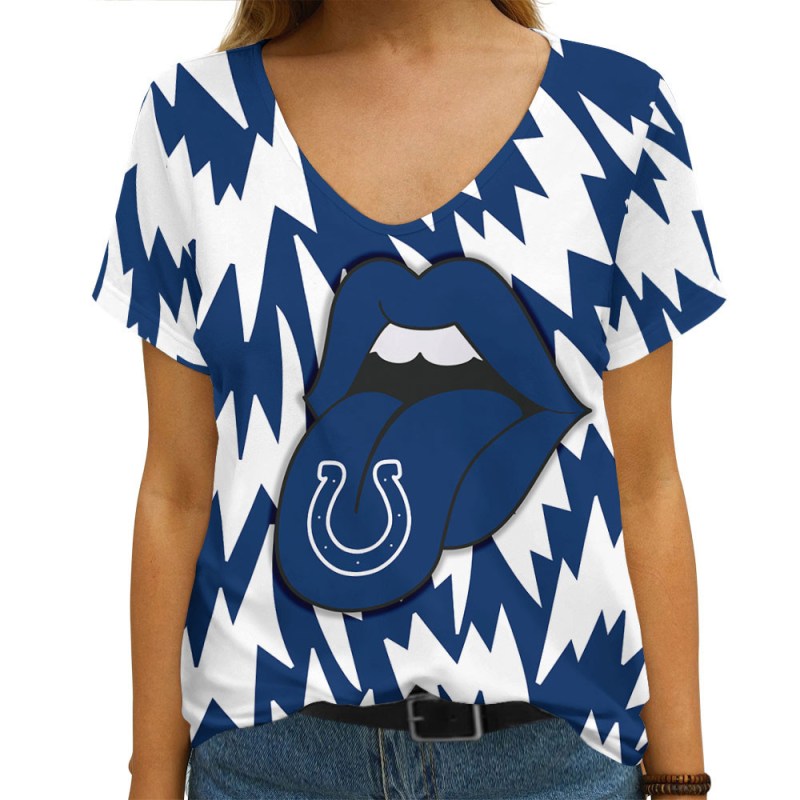 Indianapolis Colts Summer V-Neck Women's T-Shirt