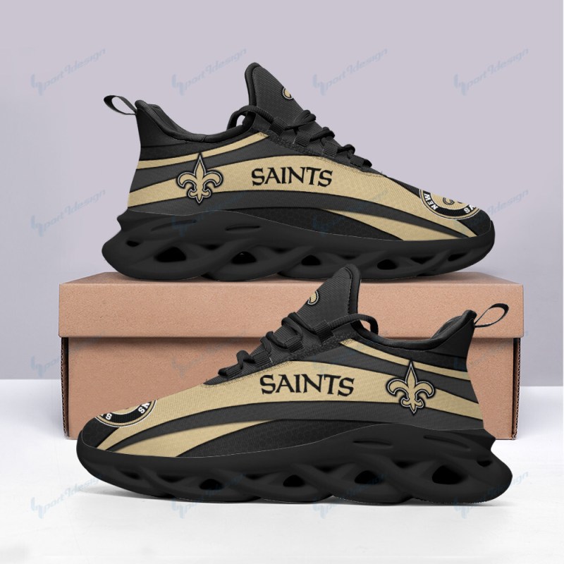 New Orleans Saints Yezy Running Sneakers Back View
