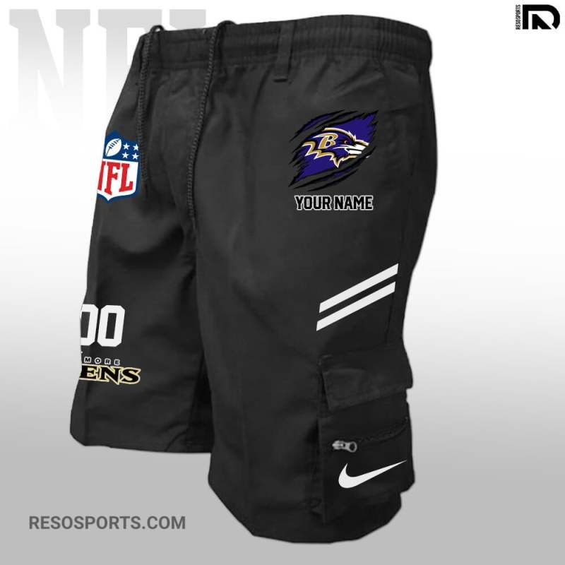 Baltimore Ravens Multi-Pockets Man Shorts - Image 1