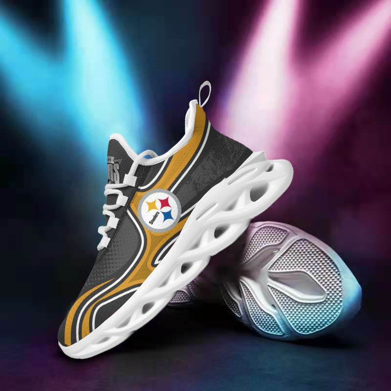 Pittsburgh Steelers Yezy Running Sneakers Side View