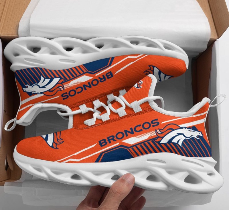 Denver Broncos Yezy Running Sneakers Side View
