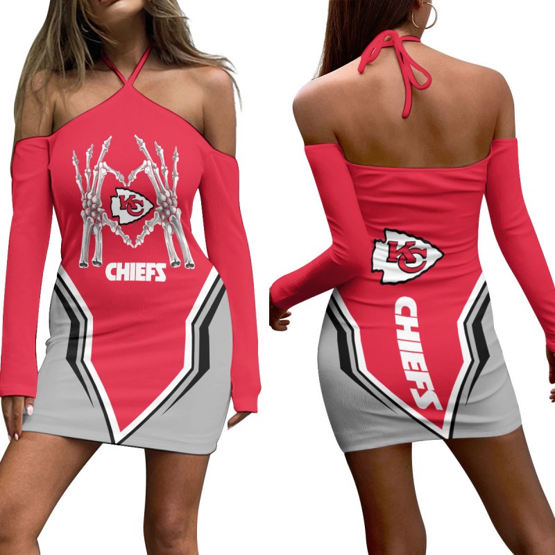 Kansas City Chiefs Halter Lace-up Dress