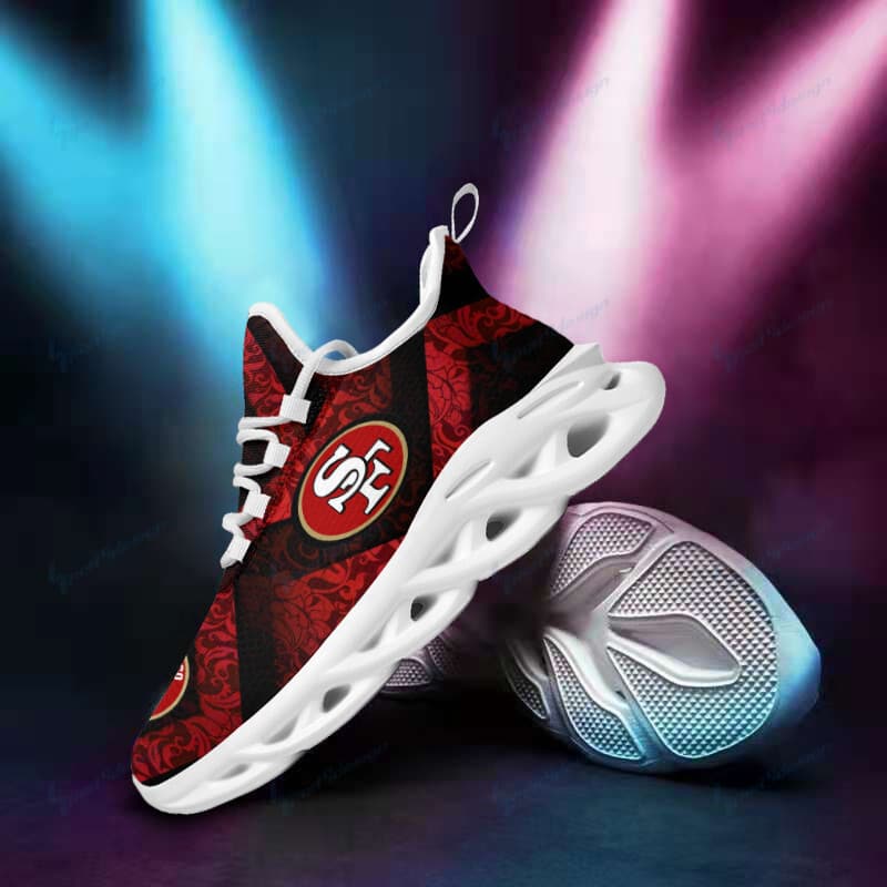 San Francisco 49ers Yezy Running Sneakers Display