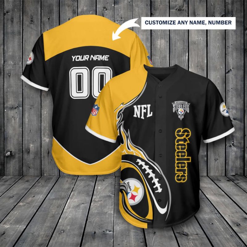 Pittsburgh Steelers Personalized Baseball Jersey