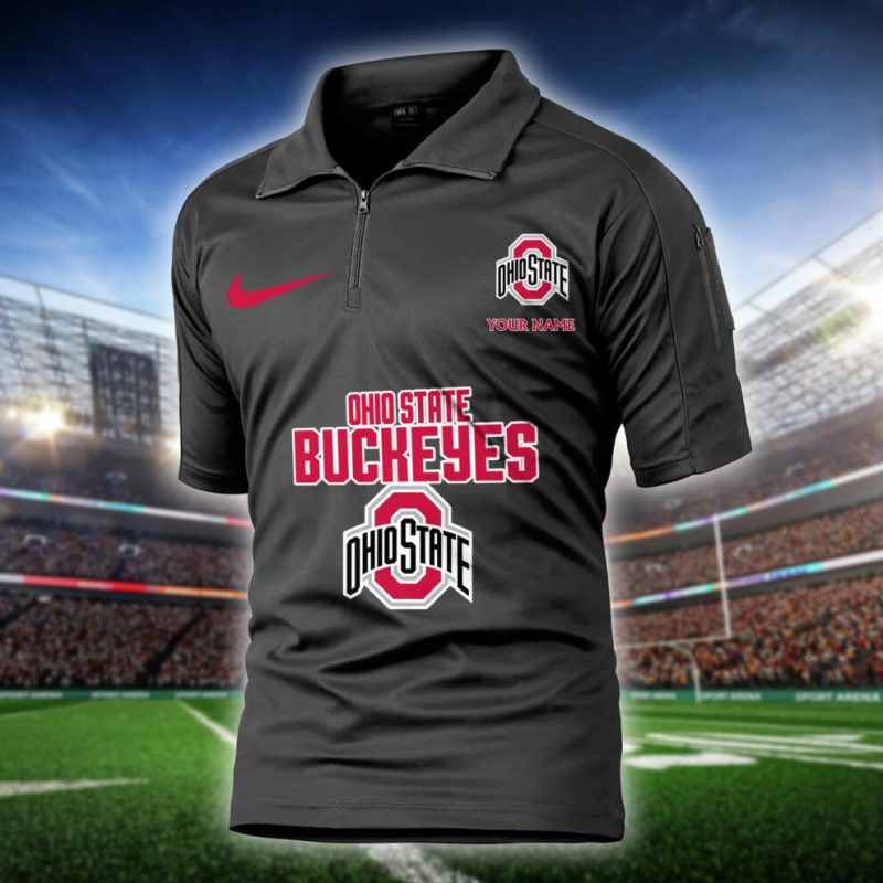 Ohio State Buckeyes Army Polo Shirt - Front View