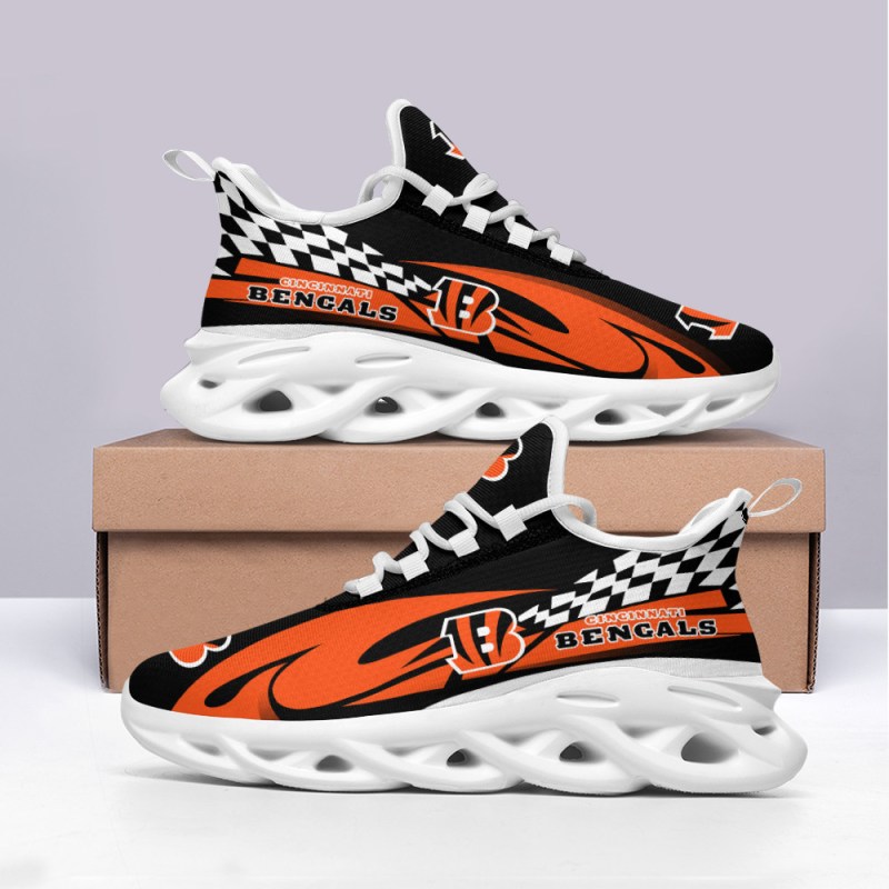 Cincinnati Bengals Yezy Running Sneakers Side View