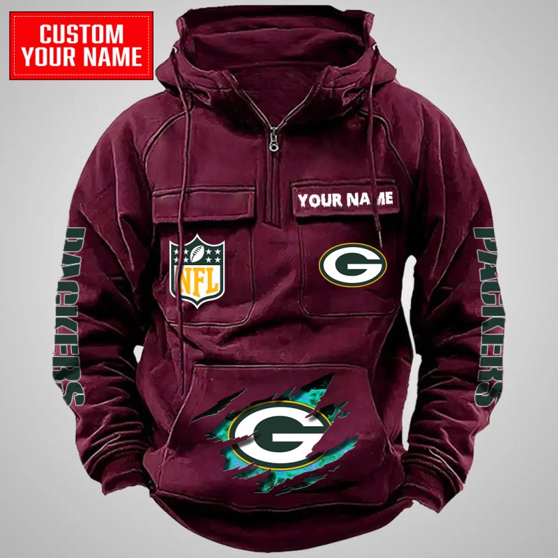 Red Green Bay Packers Hoodie
