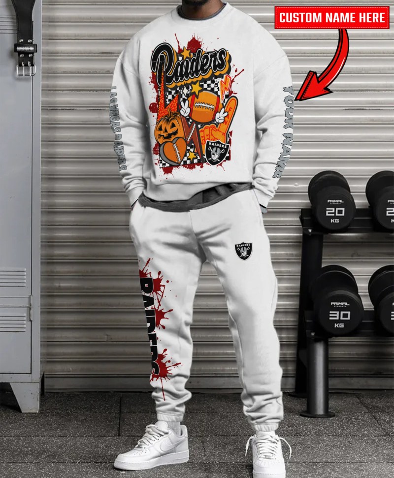 Las Vegas Raiders Halloween Collection Unisex Sweatshirt and Sweatpants