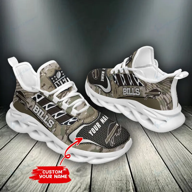 Buffalo Bills Personalized Sneakers Top View