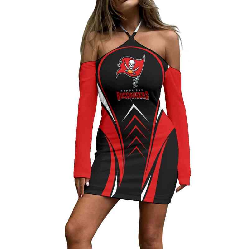 Tampa Bay Buccaneers Halter Lace-up Dress Image 2