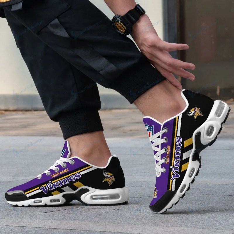 Minnesota Vikings Personalized Plus T-N Youth Sneakers