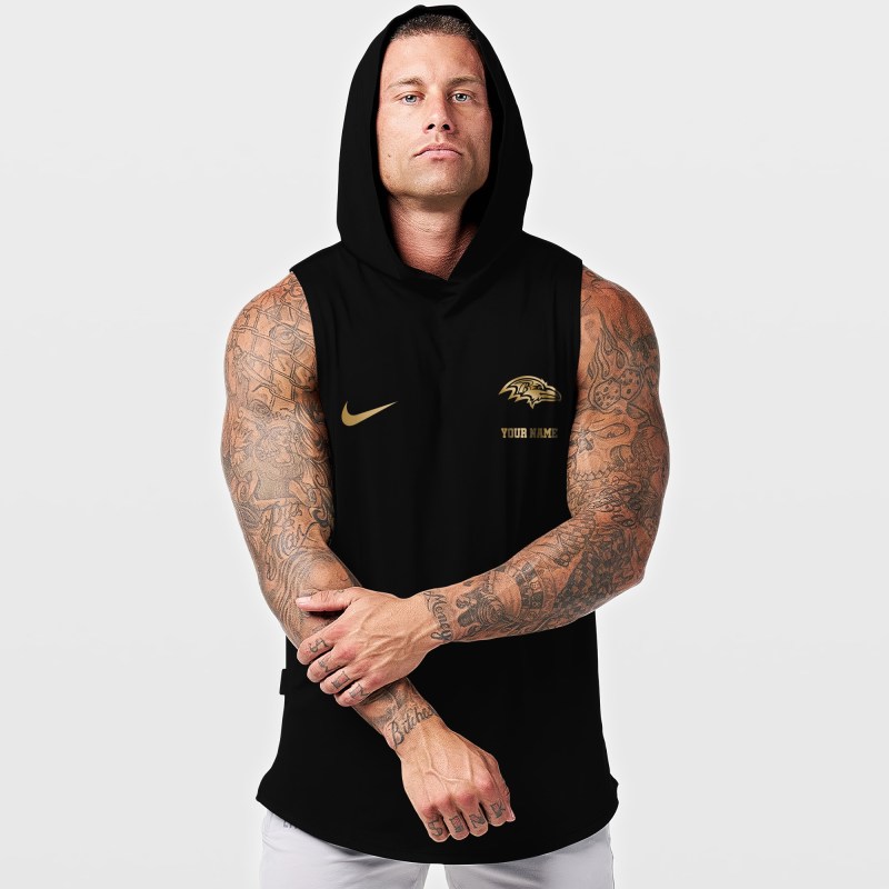 Baltimore Ravens Men's Workout Hooded Tank Top
