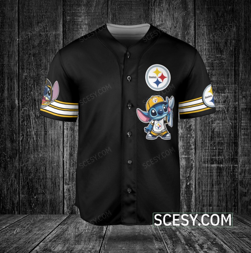 Pittsburgh Steelers Custom Baseball Jersey - Detail
