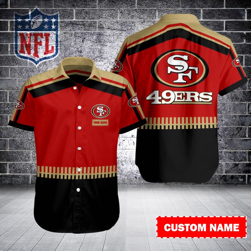 San Francisco 49ers Personalized Button Shirt Sizing Chart
