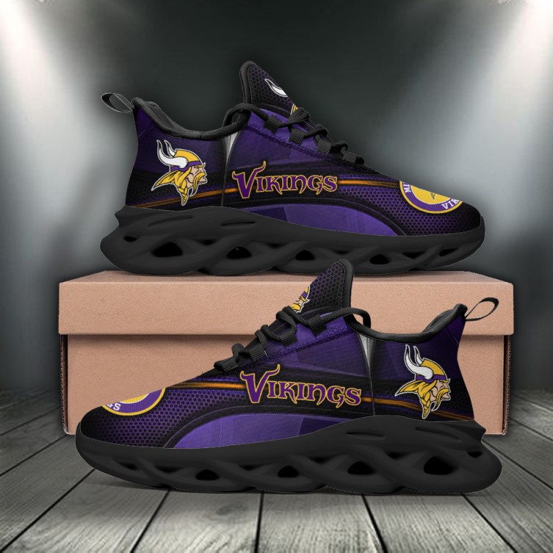Minnesota Vikings Yezy Running Sneakers Side View