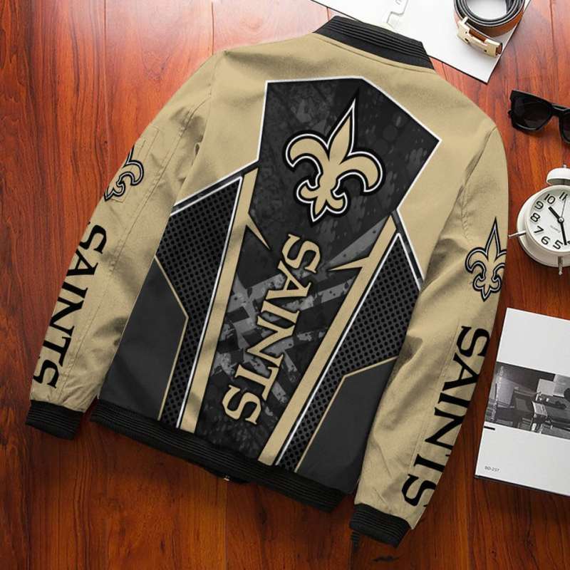 New Orleans Saints Bomber Jacket Back