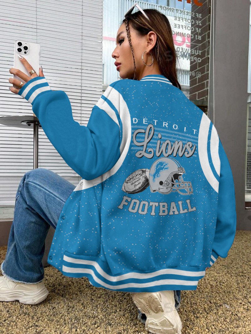 Detroit Lions Varsity Jacket - Back View