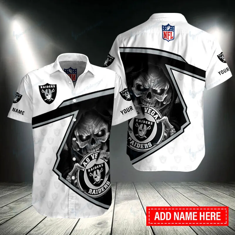 Sizing Chart for Las Vegas Raiders Button Shirt