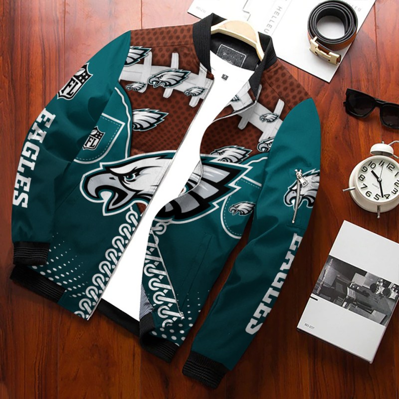Philadelphia Eagles Bomber Jacket Back View