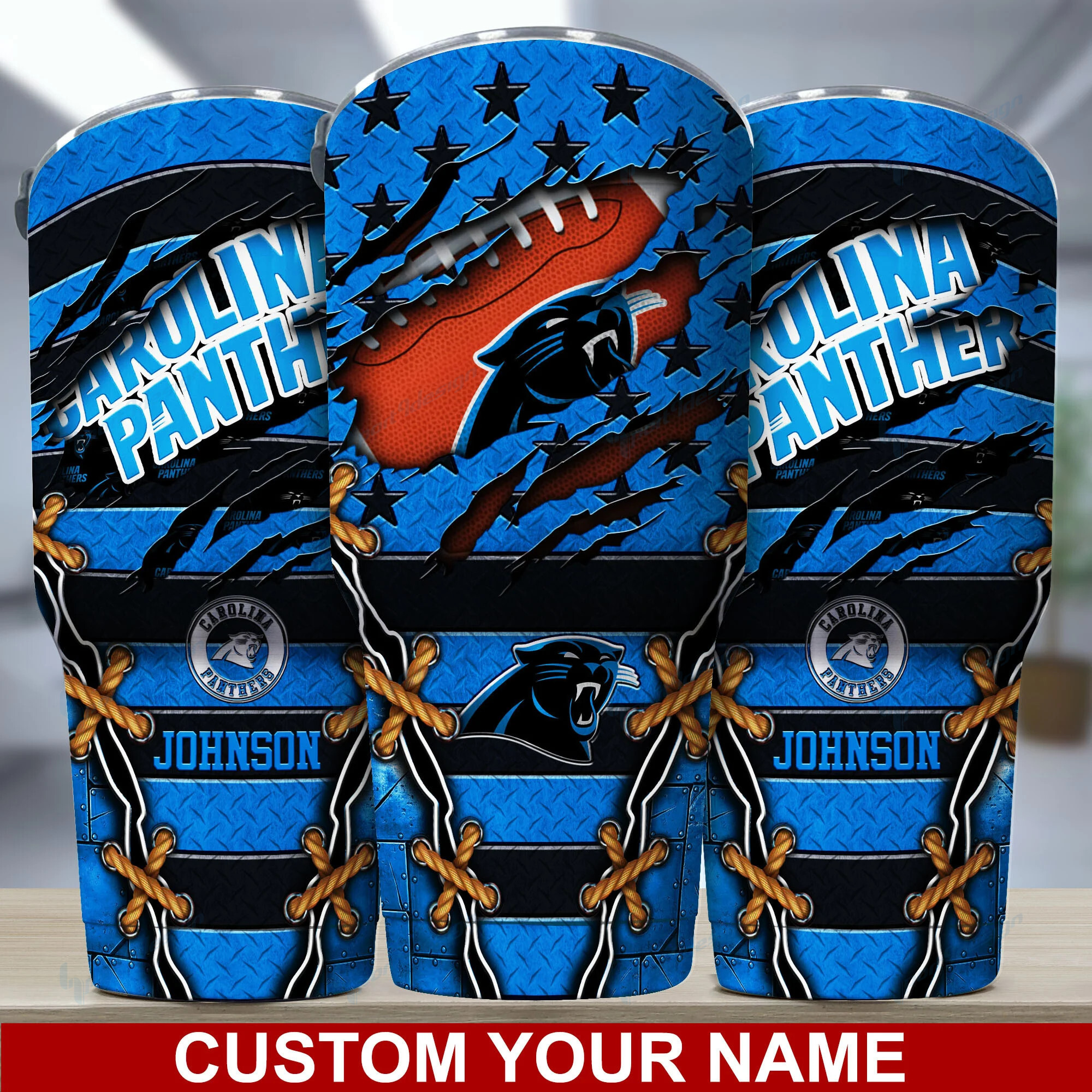 Carolina Panthers Personalized Tumbler