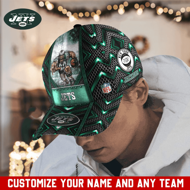 New York Jets Personalized Classic Cap Side View