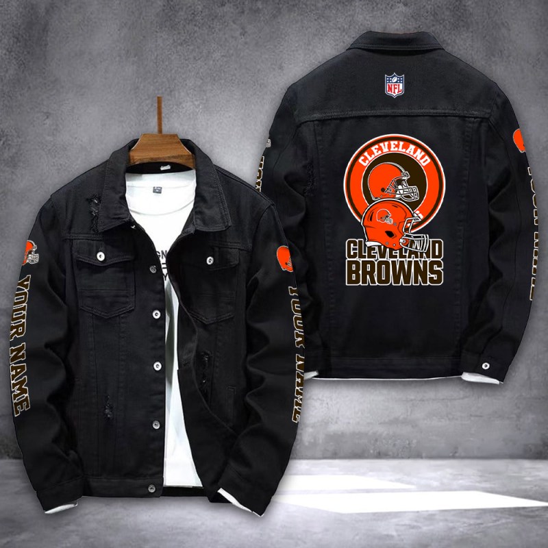 Cleveland Browns Denim Jacket Back