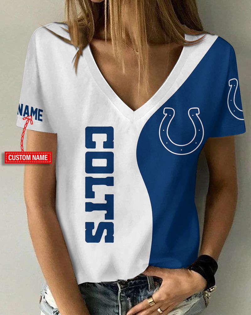 Indianapolis Colts V-neck Women T-shirt Image 1