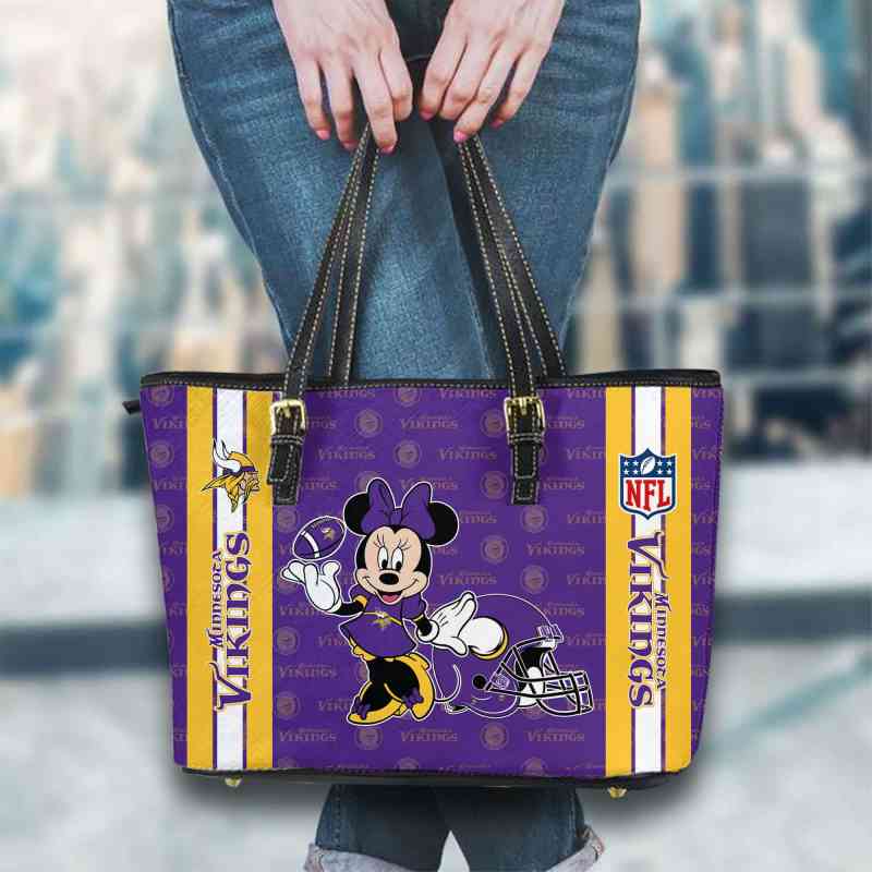 Minnesota Vikings Women's Leather Tote Hand Bag