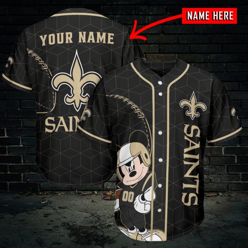 New Orleans Saints Personalized Baseball Jersey