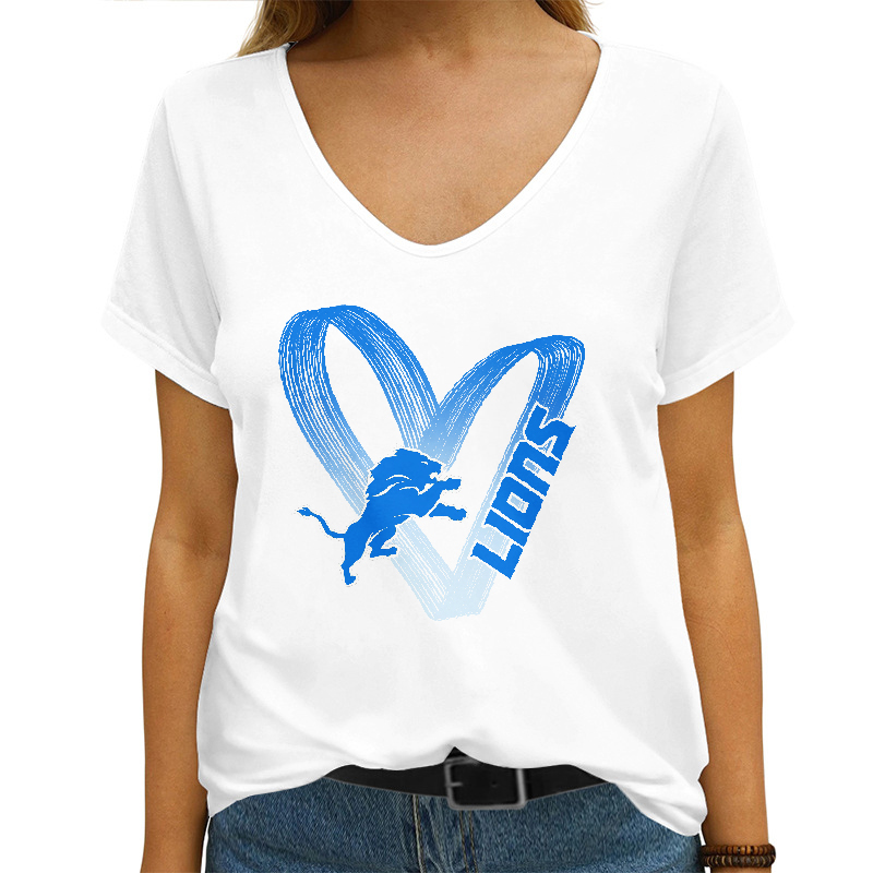 Detroit Lions V-neck T-shirt