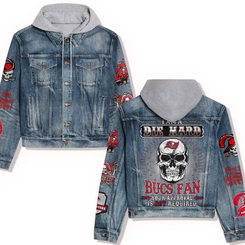 Tampa Bay Buccaneers Premium Hooded Denim Jacket