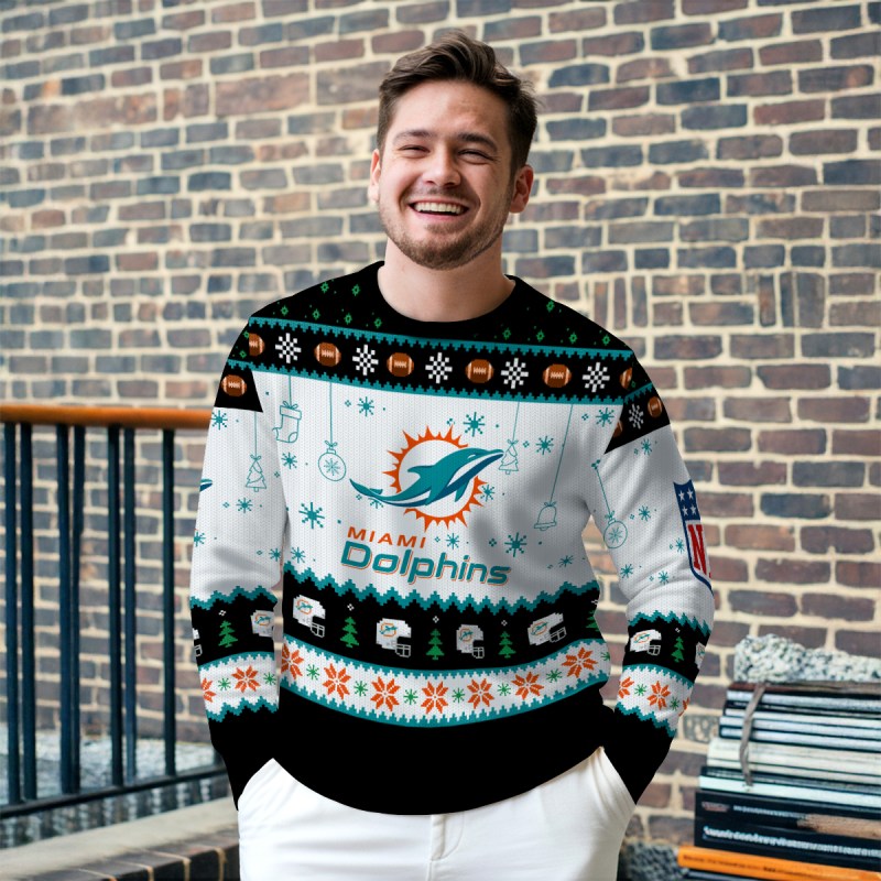 Miami Dolphins Christmas Sweater Style