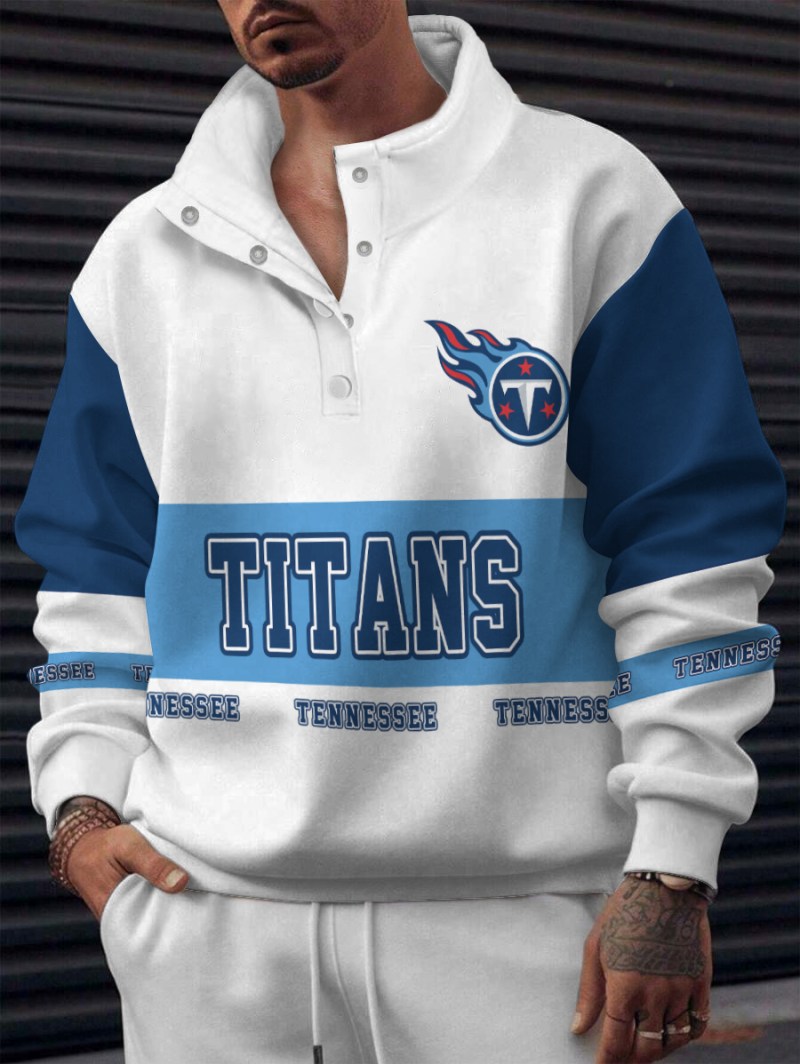 Tennessee Titans Casual Colorful Stand Collar Sweatshirt