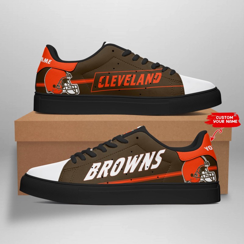 Cleveland Browns Custom Sneakers Side View