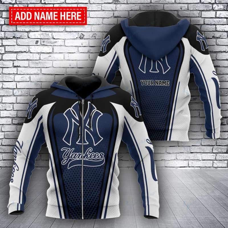 New York Yankees Personalized Hoodie Back