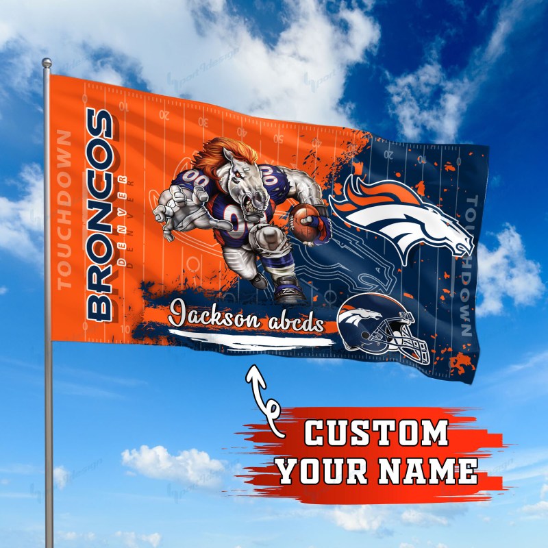 Denver Broncos Personalized Flag