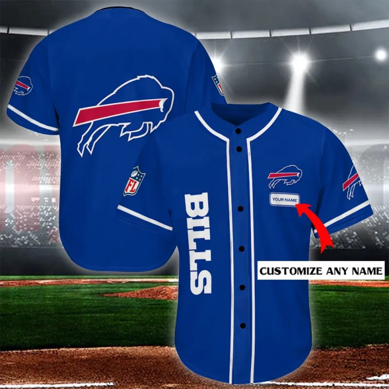 Buffalo Bills Personalized Baseball Jersey