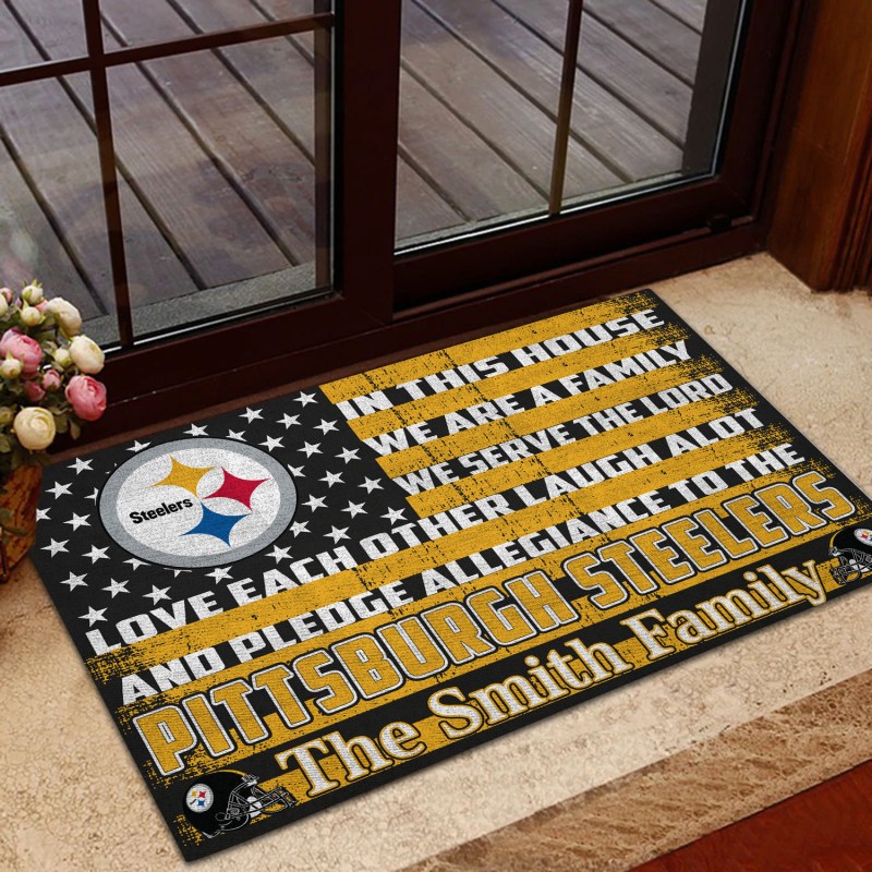Pittsburgh Steelers Personalized Doormat