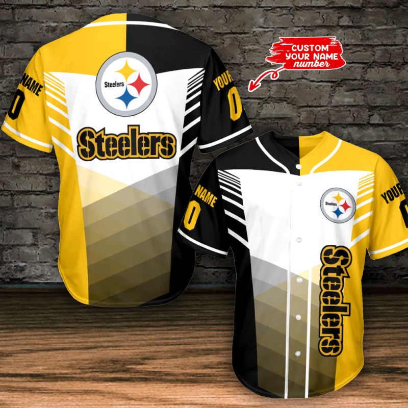 Pittsburgh Steelers Personalized Baseball Jersey