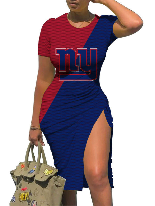 New York Giants Slit Bodycon Dress