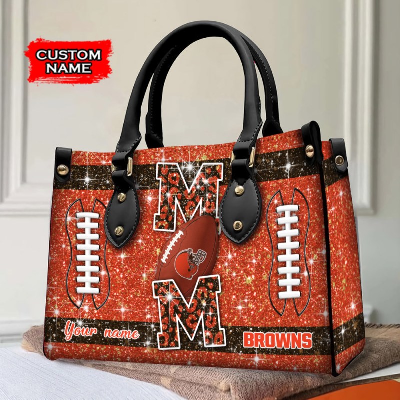 Cleveland Browns Leather Hand Bag Design