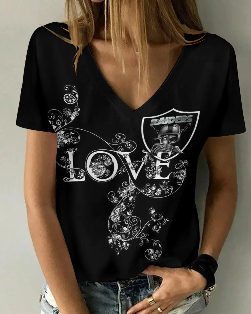 Las Vegas Raiders Women's V-neck T-shirt