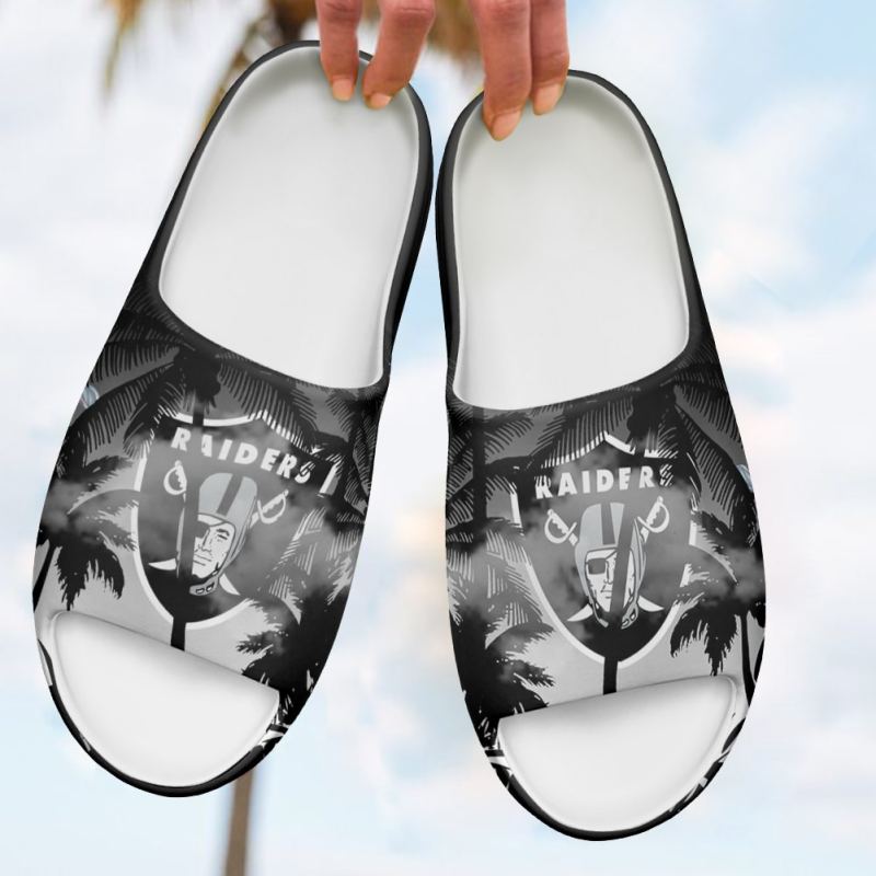 Las Vegas Raiders Yeezy Slippers